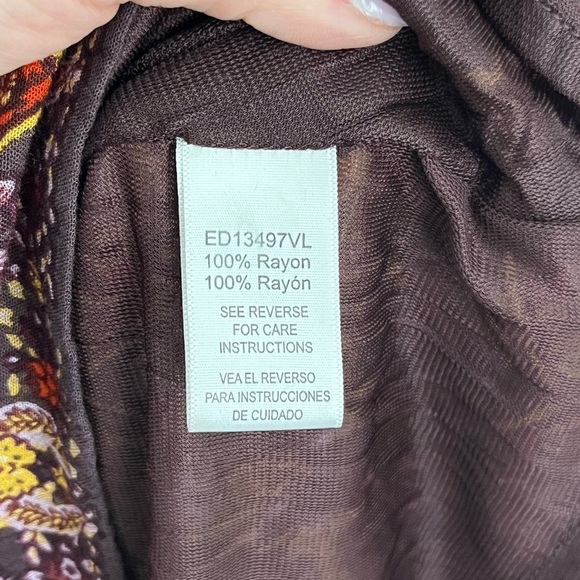 Altar’d State Floral Boho Long Sleeve Mini Dress - Picture 6 of 6